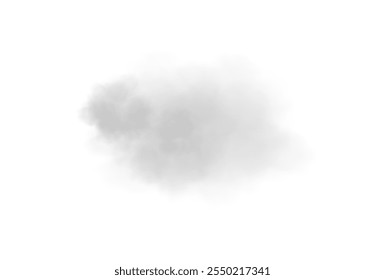 Abstract vector clouds, fog or smoke on an isolated transparent background. Dust cloud. Desert smoke. Sandstorm. 3D smog explosion. Cloud, smoke, png.