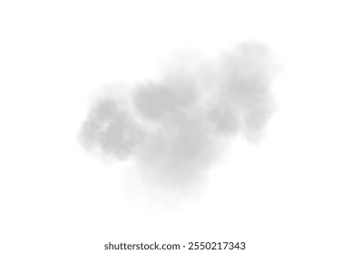 Abstract vector clouds, fog or smoke on an isolated transparent background. Dust cloud. Desert smoke. Sandstorm. 3D smog explosion. Cloud, smoke, png.