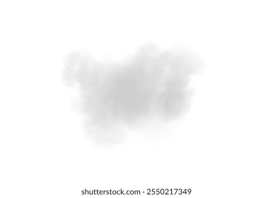 Abstract vector clouds, fog or smoke on an isolated transparent background. Dust cloud. Desert smoke. Sandstorm. 3D smog explosion. Cloud, smoke, png.