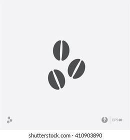 Abstract vector coffee bean icon