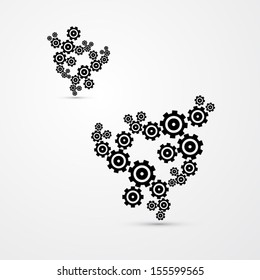 abstract vector cogs, gears 