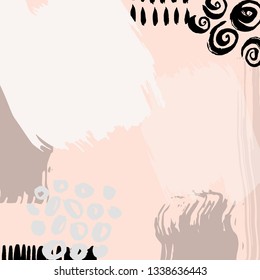 Abstract vector collage art board perfect for greeting card