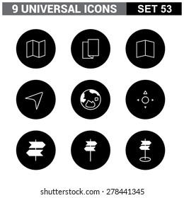 Abstract vector collection of colorful flat Universal Icons set. Big package of modern minimalist, thin line icons. Design elements for mobile and web applications.