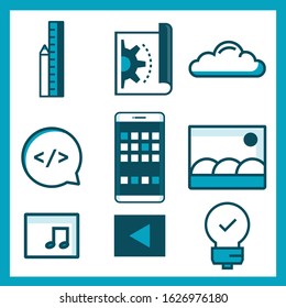 Abstract vector collection of flat web development icons. Elements for mobile and web applications.