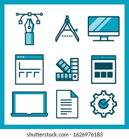 Abstract vector collection of flat web development icons. Elements for mobile and web applications.