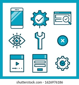 Abstract vector collection of flat web development icons. Elements for mobile and web applications.