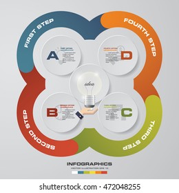 Abstract vector color background with 4 steps. For business presentation. EPS10.