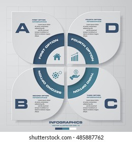 Abstract vector color background with 4 steps. For business presentation. EPS10.