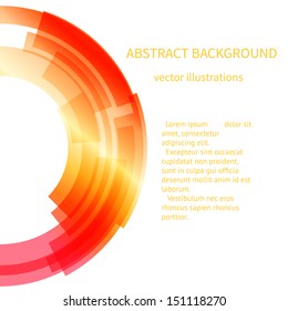 Abstract vector color Background for Business Brochure or Cover. Circle of pink paint with free space for text, isolated on white background. EPS 10