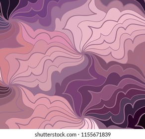 Abstract vector color background of doodle hand drawn lines. Colorful floral pattern. Wave wallpaper
