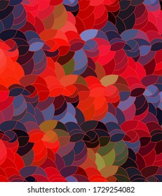 Abstract vector color background of doodle hand drawn lines. Colorful floral pattern. Wave wallpaper