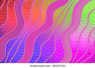 Abstract vector color background of doodle hand drawn lines. Colorful floral pattern. Wave wallpaper