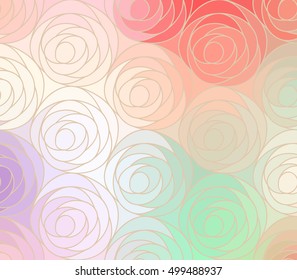 Abstract vector color background of doodle hand drawn lines. Colorful floral pattern. Wave wallpaper