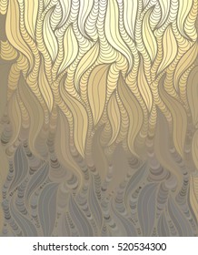 Abstract vector color background of doodle hand drawn lines. Colorful floral pattern. Wave wallpaper