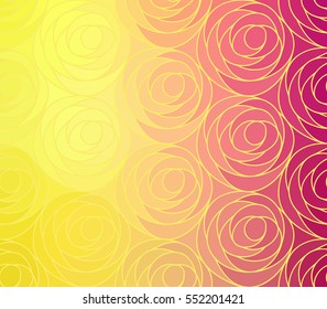 Abstract vector color background of doodle hand drawn lines. Colorful floral pattern. Wave wallpaper