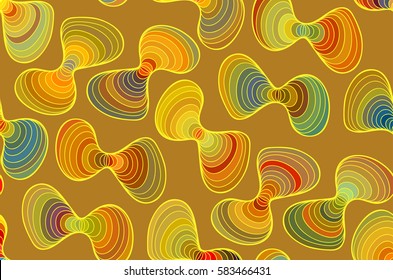 Abstract vector color background of doodle hand drawn lines. Colorful floral pattern. Wave wallpaper