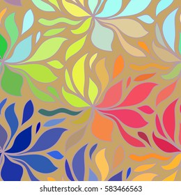 Abstract vector color background of doodle hand drawn lines. Colorful floral pattern. Wave wallpaper
