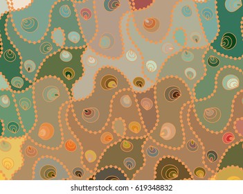 Abstract vector color background of doodle hand drawn lines. Colorful floral pattern. Wave wallpaper
