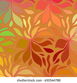 Abstract vector color background of doodle hand drawn lines. Colorful floral pattern. Retro wallpaper