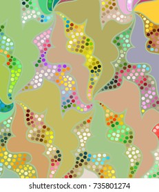 Abstract vector color background of doodle hand drawn lines. Colorful floral pattern. Wave wallpaper