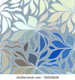 Abstract vector color background of doodle hand drawn lines. Colorful floral pattern. Wave wallpaper
