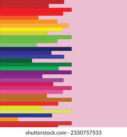 Abstract vector color background with empty place for text. Abstract colorful rainbow rain. Color lines with bright dots.