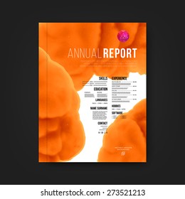 Abstract Vector Color Cloud Background. Paint Fluid. Colorful Smoke. Isolated Ink in Water. Liquid Ink or Paint for Banners, Cards, Posters, Annual Reports and Placards Designs. Vector Template.