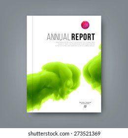 Abstract Vector Color Cloud Background. Paint Fluid. Colorful Smoke. Isolated Ink in Water. Liquid Ink or Paint for Banners, Cards, Posters, Annual Reports and Placards Designs. Vector Template.