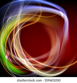 Abstract vector color frame. Elegant background with colored fibers
