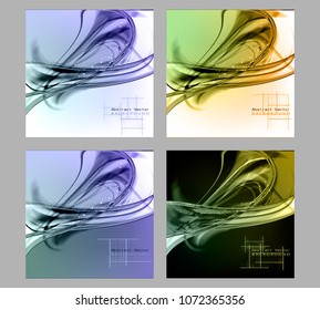 Abstract vector color frames. Set of stylish contrasting backgrounds.