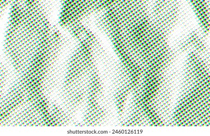 Abstrakte Vektorgrafik Farbe Halbton Dots Muster Retro Pop Art Comic Print Close Up Bildschirmhintergrund Overlay Textur auf weißem Hintergrund