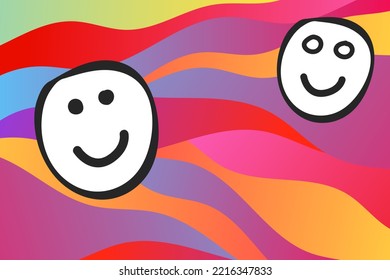 Resumen de la ilustración de color vectorial. Fondo ondulado y colorido.