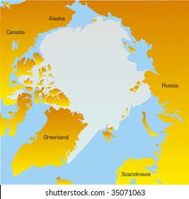 Abstract Vector Color map of North pole