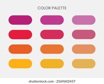 Abstract vector color palette. Trend colors. Vector illustration