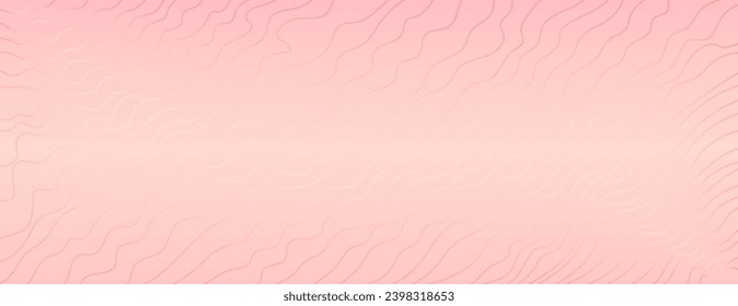 Abstract vector color peach fuzz gradient background. Modern simple fon with hand drawn bright line wave. Suit for poster, cover, banner, brochure, website, sale, back 