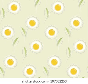 abstract vector color relief transparent stylized eggs flowers seamless pattern
