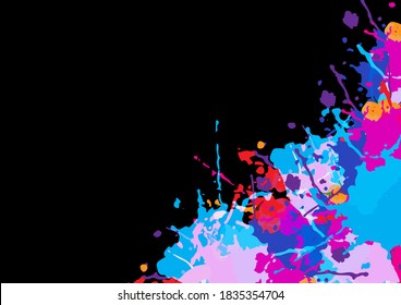 Resumen de diseño de bandeja de color vectorial sobre fondo de color negro. diseño vectorial de ilustración