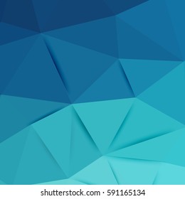 Abstract vector color triangular background. Abstract blue graphic art. Vector polygonal background with triangle