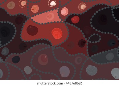 Abstract vector color wave background of doodle hand drawn lines. Colorful floral pattern.