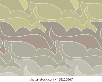 Abstract vector color wave background of doodle hand drawn lines. Colorful floral pattern.