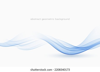 Abstraktes Vektorfarben-Wellendesign-Element. Blaue Wellen, transparente Wavy-Linien