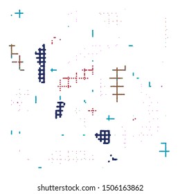 Resumen del fondo de la combinación de puntos de onda de color vectorial