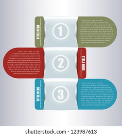 Abstract vector colored background with three positions