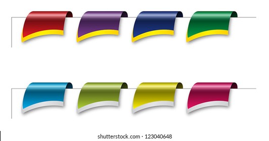 Abstract Vector Colored Page Ribbon