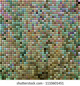 abstract vector colored round dots background - green and brown