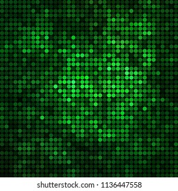 abstract vector colored round dots background - green