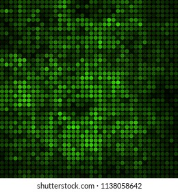 abstract vector colored round dots background - green