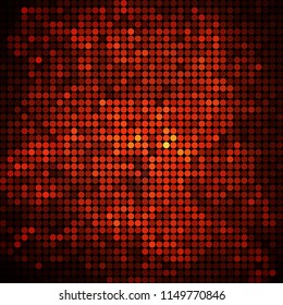 abstract vector colored round dots background - red