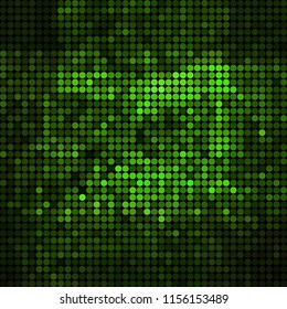 abstract vector colored round dots background - green