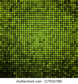 abstract vector colored round dots background - green